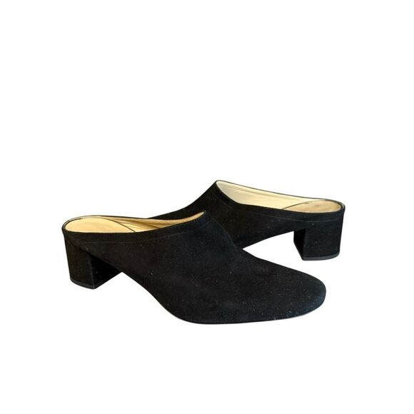 Everlane The Day Heel Mule Slip On Black Suede sz - Picture 3 of 10
